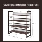 4 pakopų batų lentyna 74 x 30 5 x 82 cm (Ruda)