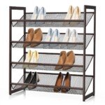 4 pakopų batų lentyna 74 x 30 5 x 82 cm (Ruda)