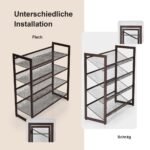 4 pakopų batų lentyna 74 x 30 5 x 82 cm (Ruda)