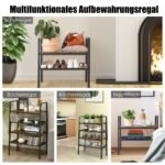 Dvipusis metalinio rėmo lentynų stovas (Ruda)