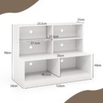 Daugi funkcijų batų suolas su 6 skyriais (Balta)