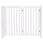 Mediniai sulankstomi gyvūnų apsauginiai varteliai 89cm (Balta)