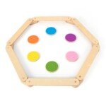 Medinis balansinis takelis su šešiais akmenimis vaikams (Natūrali)