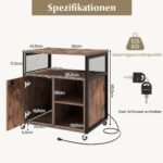 Mobilioji biuro spintelė su įkrovimo stotele ir ratukais (Ruda)