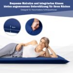 Pripučiama 7 6 cm storio miegojimo pagalvėlė su integruotu vožtuvu (Mėlyna)