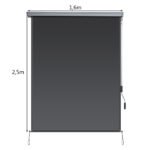 Vertikali vandeniui atspari markizė 2 5 x 1 6 m (Tamsiai pilka)