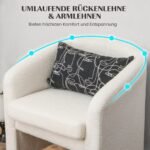 Apvalus fotelis su pakoja (Smėlio)