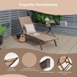 Reguliuojamas lauko gultas su ratukais (Ruda)