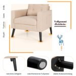 Ergonomiškas fotelis su ranktūriais ir šoninėmis kišenėmis (Smėlio)