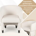 Svetainės fotelis su pakoja (Smėlio)