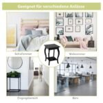 Stalas su papildoma lentyna 40x40x60 cm (Juoda)