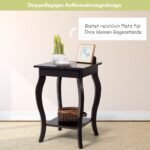 Dvi lentynos su išlenktomis kojomis ir dviejų pakopų laikymo sistema (Ruda)