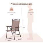 Sulankstomų lauko kėdžių komplektas (2 vnt) (Ruda)