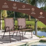 Sulankstomų lauko kėdžių komplektas (2 vnt) (Ruda)