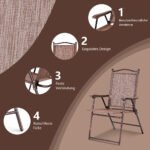 Sulankstomų lauko kėdžių komplektas (2 vnt) (Ruda)