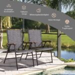 Sulankstomų lauko kėdžių komplektas (2 vnt) (Pilka)