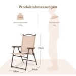 Sulankstomų lauko kėdžių komplektas (2 vnt.) (Smėlio)