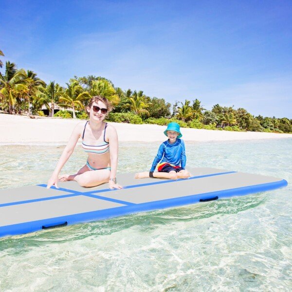 Pripučiamas gimnastikos takelis 300 x 100 cm (Mėlyna)