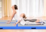 Pripučiamas gimnastikos takelis 300 x 100 cm (Mėlyna)