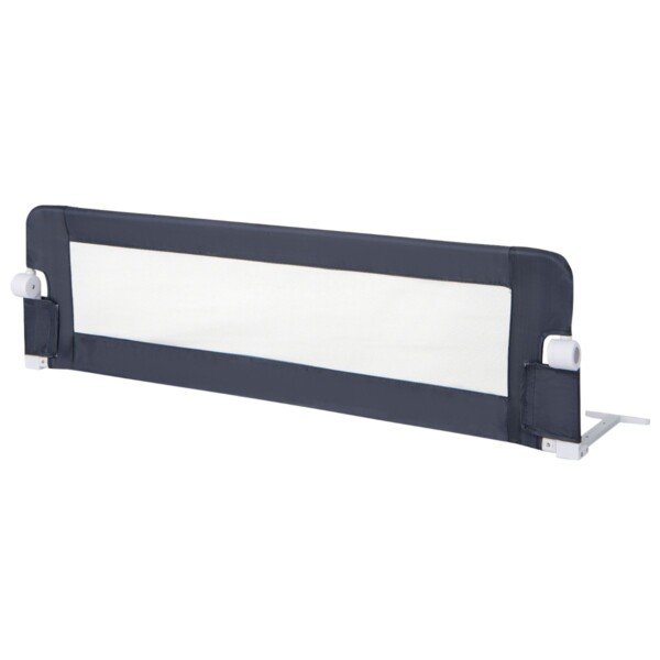 Apsauginė lovos tvorelė 152 cm su reguliuojamu diržu pilka (Pilka)