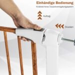 Apsauginiai varteliai kūdikiams ir gyvūnams automatiškai užsidarantys (Balta)