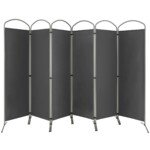 6 dalių sulankstomas pertvaros (Pilka)