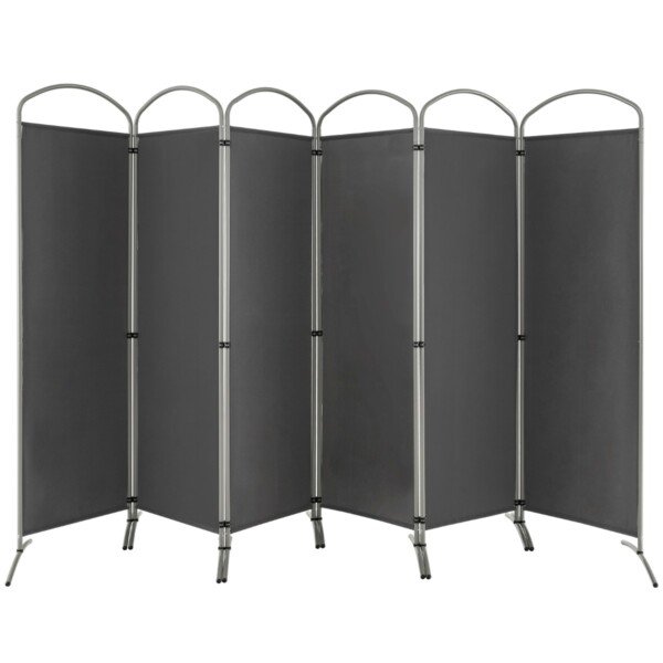 6 dalių sulankstomas pertvaros (Pilka)