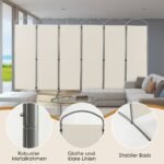 Sulankstomas 6 dalių pertvarų komplektas 331 x 188 cm (Smėlio)