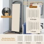 Sulankstomas 6 dalių pertvarų komplektas 331 x 188 cm (Smėlio)