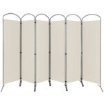 Sulankstomas 6 dalių pertvarų komplektas 331 x 188 cm (Smėlio)