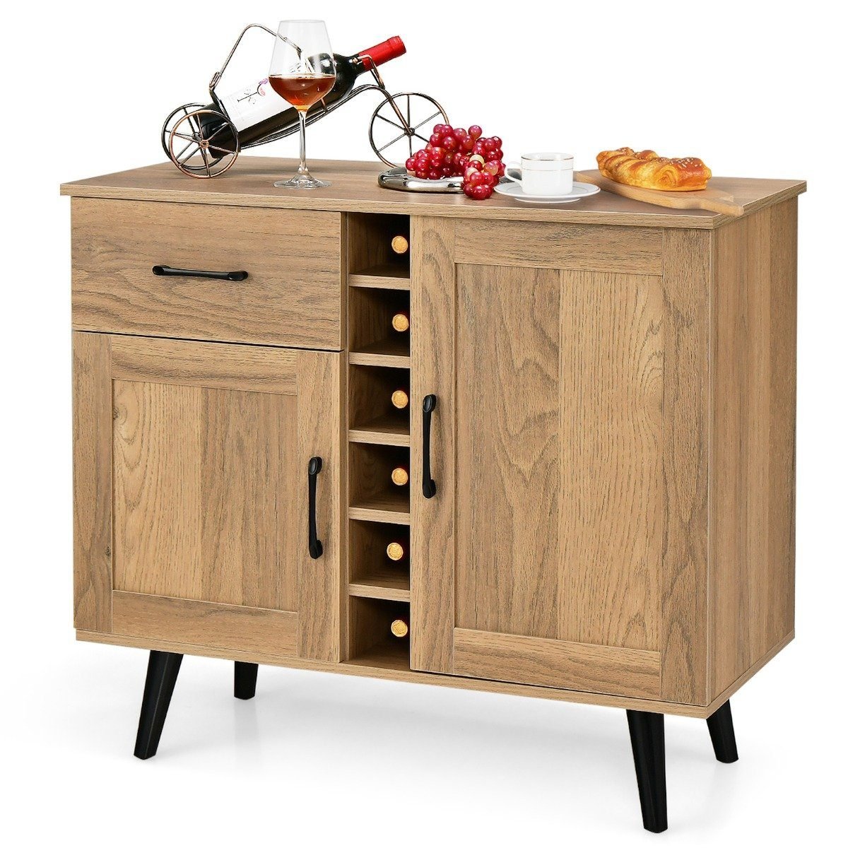 sideboard-k_chenschrank-jv10788-1_1_ Virtuvinė komoda su lentynomis ir stalčiumi 90x40x79 cm (Natūrali)
