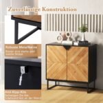 Kredencas 2 durelės 1 lentyna 80x40x80 cm (Juoda)