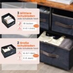 Sąnaudų spintelė su penkiais stalčiais ir viršutine lentyna (Rustiška ruda)