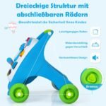 Judinamoji vaikštynė su nuimama muzikine ir šviečiančia žaidimų lenta (Mėlyna)