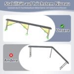 Sulankstomas suoliukas su rankena 180 cm (Pilka)