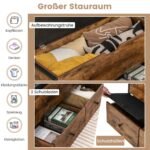 Daugiatinkslė sėdimoji banketė su talpiais stalčiais (Vintažinė ruda)