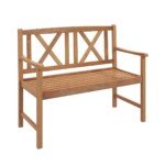 Akacijos medienos dvivietis suolas su porankiais (Natūrali)