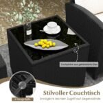 3 dalių lauko baldų komplektas: 2 foteliai ir staliukas (Balta)