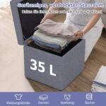 Laikymo dėžė su sėdyne 40x40 cm (Pilka)