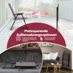 Sulankstoma lauko kėdė su porankiais pilka (Pilka)