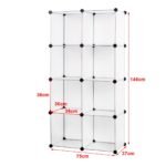 Daugiafunkcinė modulinė lentyna-spinta (Skaidri)