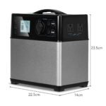 Nešiojama elektros stotis su 400 Wh ir 4 USB jungtimis (Juoda)