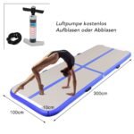 Pripučiamas Air Track gimnastikos matracas 300x100x10 cm (Mėlyna)