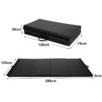 Sulankstomas nešiojamas gimnastikos kilimėlis su 5 cm paminkštinimu (Juoda)