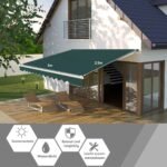 Įtraukiama 3x2 5 m markizė su rankena (Žalia)