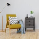 Modernus dviejų stalčių naktinis staliukas (Pilka)