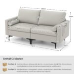 Dvigulė sofa-lova su atlošu ir porankiais (Šviesiai pilka)