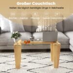 Stalinis kavos staliukas su medžio masyvo kojomis (Natūrali)