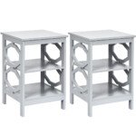 Stilingas trijų pakopų staliukas (Pilka)