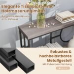 Retro stiliaus konsolinis staliukas su dviem lentynomis 180 cm (Ruda)